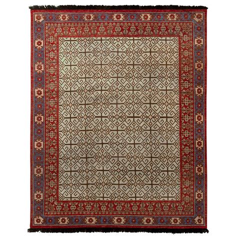 Tapis And Kilims Style Burano Beige Rouge Et Bleu Tapis Persan