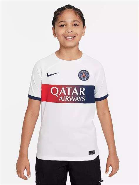 NIKE Kinder Auswärtstrikot Paris Saint Germain 2023 24 Stadium weiss