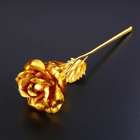 24K Gold Plated Rose Gift Flower Gold Dipped Rose - Rosaic™ – Zaavio®