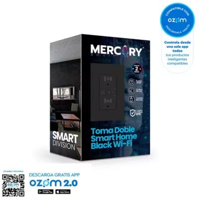 Toma Doble Smart Home Black Wifi Homecenter Co