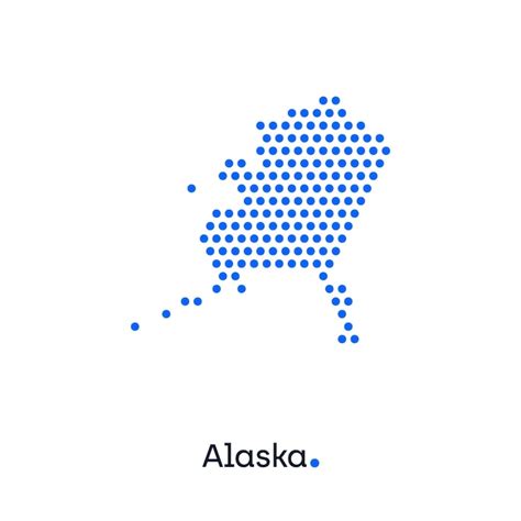 Premium Vector | Alaska vector dot map design