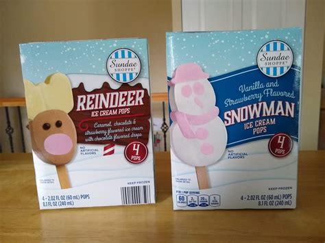 Sundae Shoppe Reindeer And Snowman Ice Cream Pops Aldi Reviewer