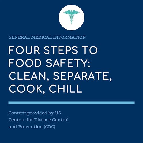 Four Steps To Food Safety Clean Separate Cook Chill General Medical Information