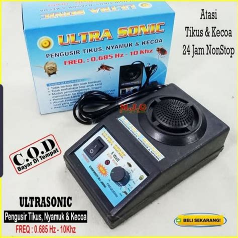 Ultrasonic Pengusir Tikus Nyamuk Kecoa Lalat Serangga Ultra Sonic Pest