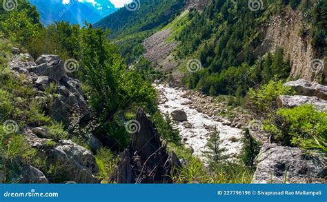 Ganga River Flows Through Himalayas In Gangotri National Park Gangotri