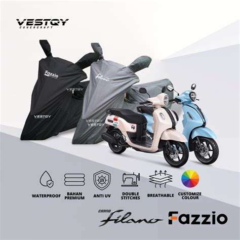 Jual Vestqy Cover Sarung Motor Premium Fazzio Grand Filano Bahan