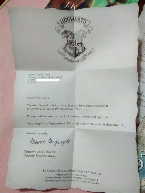 Crea Tu Propia Carta De Aceptaci N En Hogwarts Harry Potter