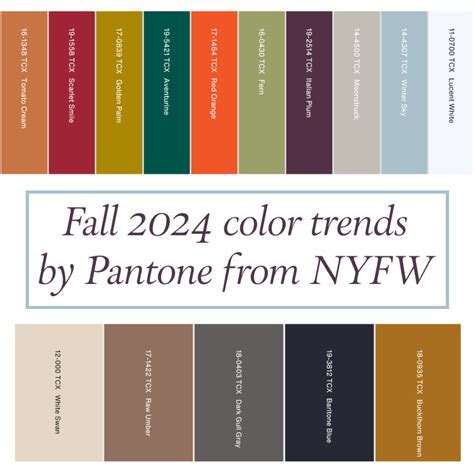 Pantone Fall 2024 Nyfw Trends Illa Ranice