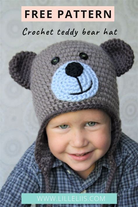 Free Crochet Pattern Teddy Bear Hat Padr Es De Tric Tricobaba