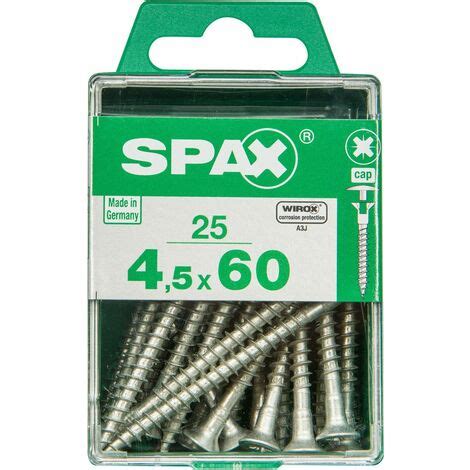 Spax Universalschrauben 4 5 X 60 Mm PZ 2 25 Stk Holzschrauben