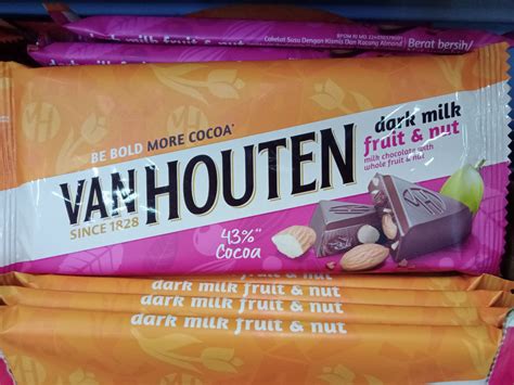 Van Houten Chocolate Dark Milk Fruit Nut G Cocoa Lazada Ph