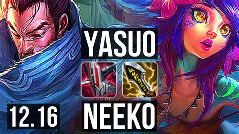 Yasuo Vs Neeko Mid M Mastery Games Euw Master