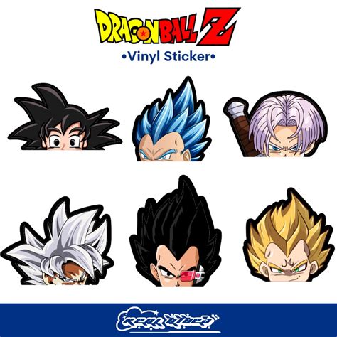 Dragon Ball Z Sticker Anime Vinyl Peeker Stickers Goku Vegeta Trunks