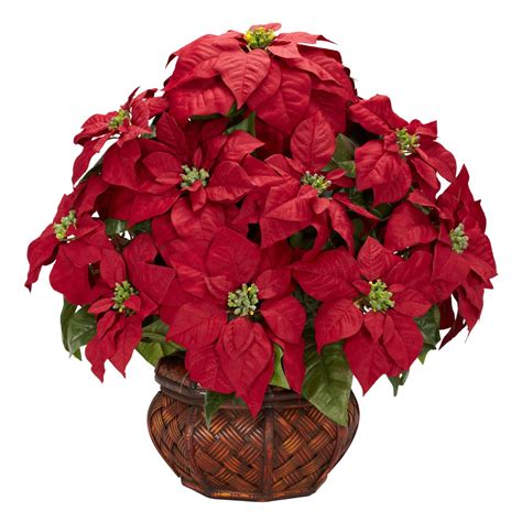 Artificial Poinsettia Arrangements Christmas Wikii