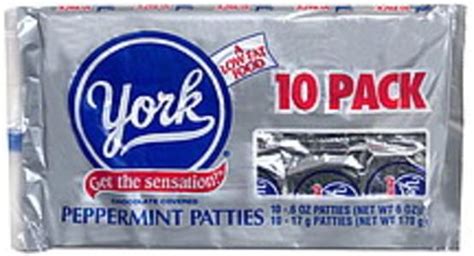 York Peppermint Patties - 10 ea, Nutrition Information | Innit