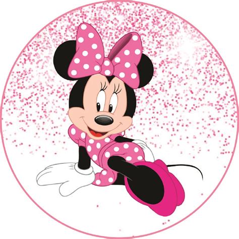 Painel Minnie Em Lona Fosca Redondo Shopee Brasil