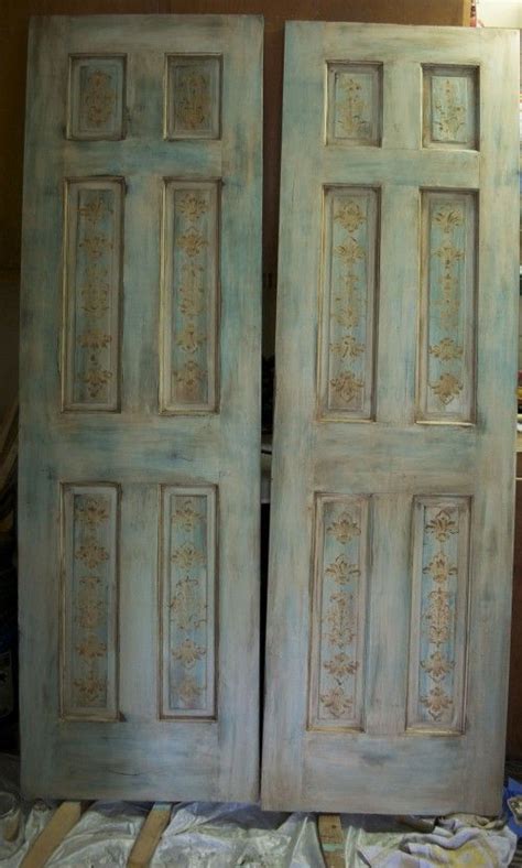 Giving Recycled Doors Patina Just Spiff It Recycled Door Painted