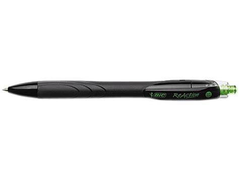 Bic Cpge11bk Ecolutions Reaction Ballpoint Retractable Pen Black Ink