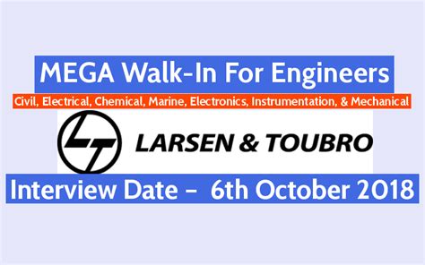 L T Mega Walk In Interview October 5th 6th 2023 CareerGuide