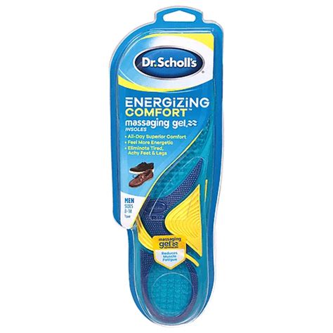 Dr Scholls Energizing Comfort Mens Massaging Gel Insoles Size 8 14 1 Pair