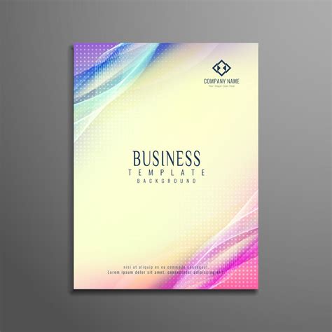 Abstract Stylish Wavy Business Brochure Template 255796 Vector Art At Vecteezy