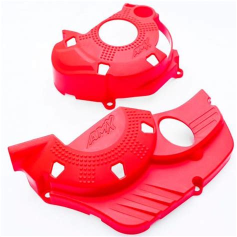 Protetor Tampas Laterais Do Motor Amx Crf F Vermelho