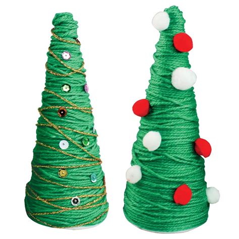 Yarn Wrapped Christmas Tree Christmas Cleverpatch Art And Craft