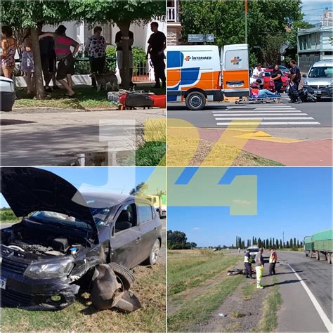 Motociclista con una lesión grave tras siniestro en Ruta Nacional 188