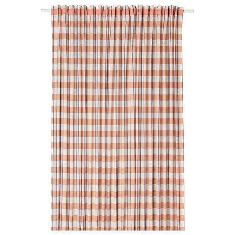 Glanshagtorn Curtain 1 Piece Orange Whiteblue 300x300 Cm Ikea