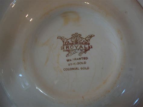 2 Vintage Royal China Warranted 22kt Gold Colonial Saucers Etsy