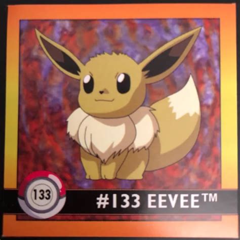 CARTE POKÉMON EEVEE EVOLI 133 English Card Artbox 1999 STICKER NEUF