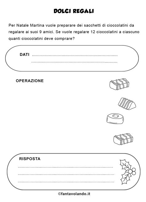 Schede Di Matematica Classe Terza Problemi Di Natale Fantavolando