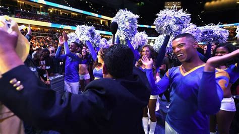 Rams Male Cheerleaders Make Nfl History At Super Bowl Los Angeles Times