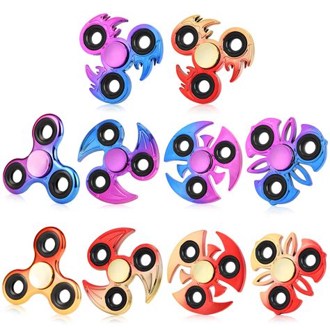 Jawhock 10 Pack Fidget Spinners High Speed Precision Metal Hand