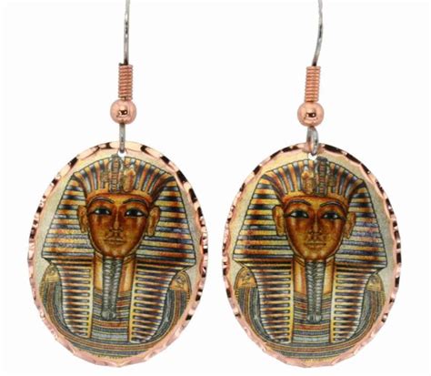 Egyptian Amulet Scarab Earrings Copper Ancient Egyptian Earrings