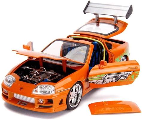 Fast And Furious 118 Toyota Supra Die Cast Car And 3 Brian Figure Toys