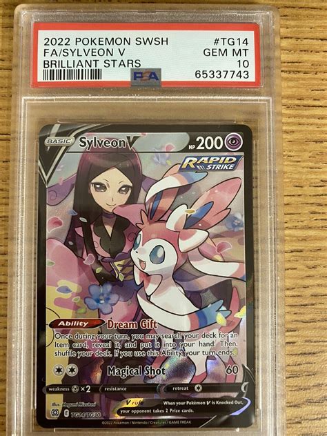 Mavin 2022 Pokemon Brilliant Stars Tg14 Sylveon V Full Alt Art