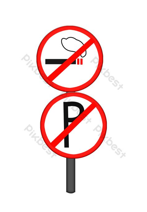 No Smoking Parking Warning Sign PNG Images | PSD Free Download - Pikbest