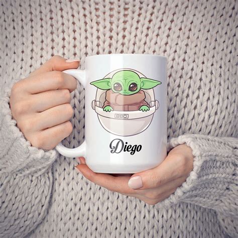 Personalized Baby Yoda Mug Baby Yoda Mugs Custom Name Mug Etsy