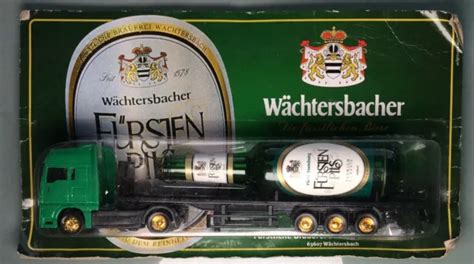 WÄCHTERSBACHER MINIATUR WERBETRUCK LKW MAN mit Bierflasche beschädigt