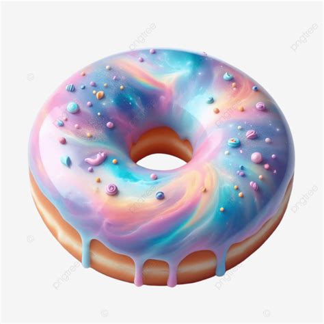 Donut Con Glaseado Rosa Y Chispitas Aisladas Sobre Fondo Blanco PNG