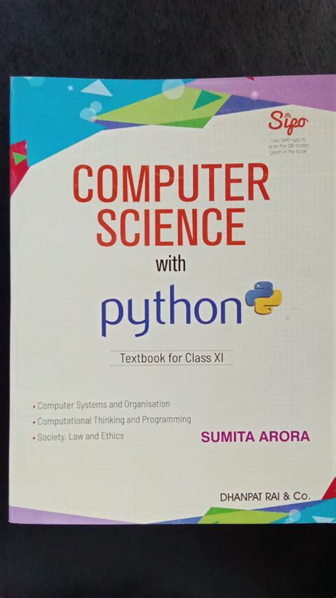 Computer Science With Python Textbook And Practical Book For Class 11 Sumita Arora Set Of 1