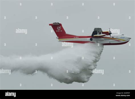 Zhuhai Chine Le 8 Novembre 2022 Le Grand Avion Amphibie Chinois