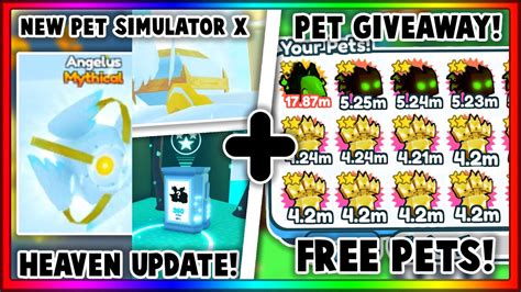 New Pet Simulator X Heaven Update 🐕 Pets Giveaway Live 🔴 Roblox