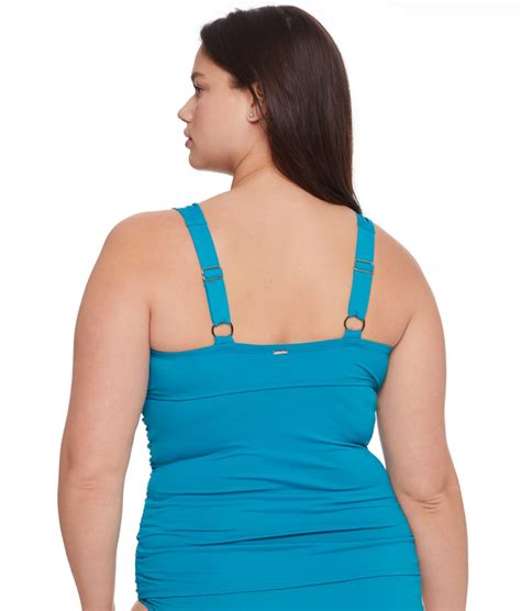 Anne Cole Signature Plus Size Live In Color Twist Underwire Tankini Top