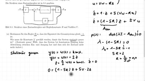 5 3 2 Tutorium GMRT MRT KIT Zustandsregler Mit Eigenwertvorgabe