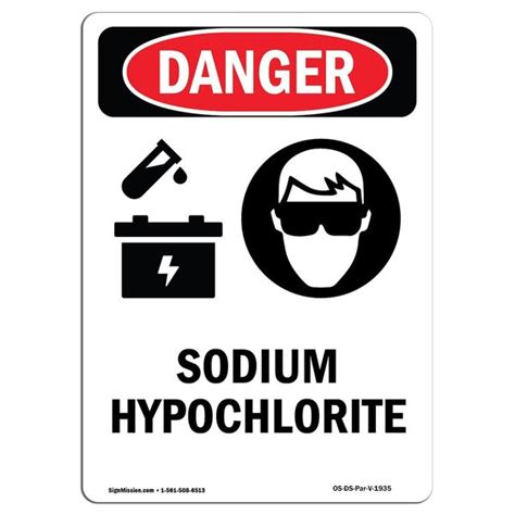 Signmission Safety Sign Osha Danger 18 Height Portrait Sodium