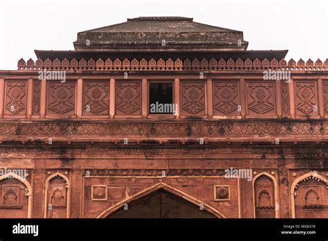 Jahangir Palace At The Red Fort Of Agra India Unesco World Heritage