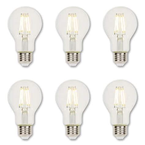 Westinghouse 60 Watt Equivalent A19 Dimmable Clear Edison Filament Led Light Bulb Soft White