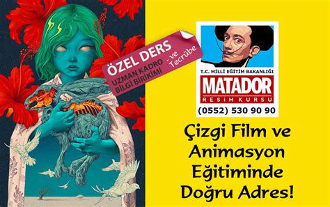 Özel Ders Veren Sanatçı Görsel Sanatlar Öğretmeni Çizgi Film